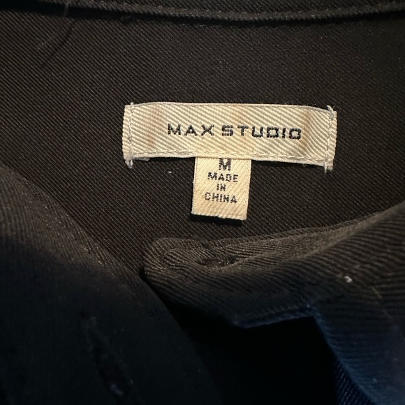 Max Mara Black Button-Down Blouse – Long Sleeves, Collared, Size L - Picture 7 of 8